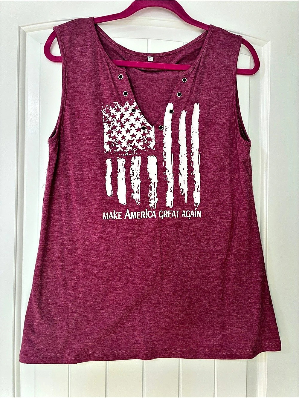 American Flag Graphic Tank Top Size Large